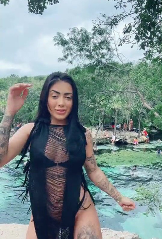 4. Pretty Mirella xbadmix Shows Cleavage in See Through Bikini