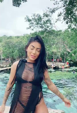 5. Pretty Mirella xbadmix Shows Cleavage in See Through Bikini