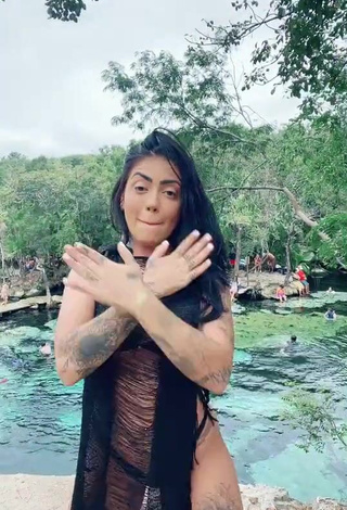 6. Pretty Mirella xbadmix Shows Cleavage in See Through Bikini
