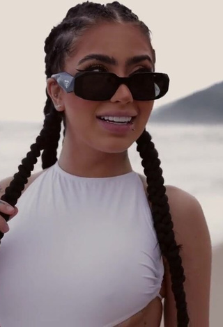 6. Really Cute Mirella xbadmix Shows Nipples at the Beach