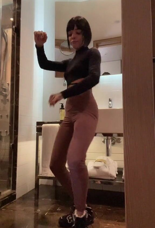 3. Beautiful Xinni Xinnita in Sexy Brown Leggings