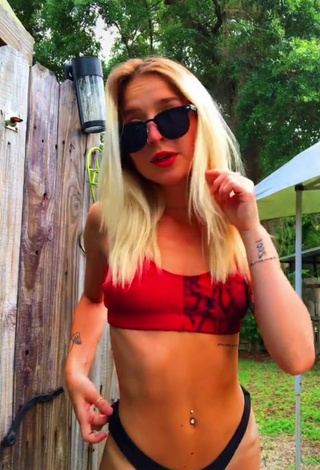 3. Sexy Sadara Kirin in Red Bikini Top