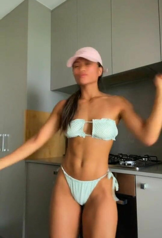 5. Hottie Sarah Magusara in Light Green Bikini