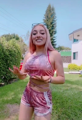 1. Beautiful Scarday in Sexy Pink Crop Top