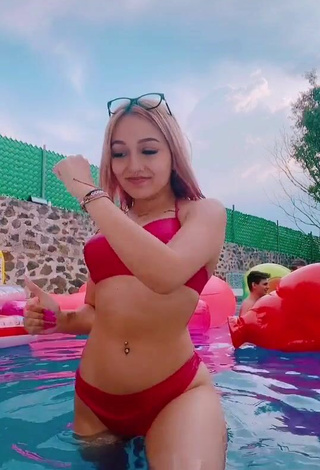 5. Sexy Scarday in Red Bikini at the Pool