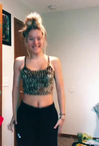 3. Hot Skylar Budgett in Leopard Crop Top