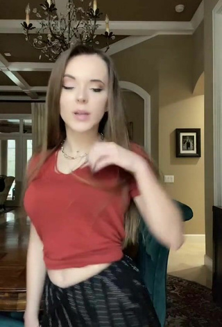 3. Sexy Taylor Herd in Red Crop Top