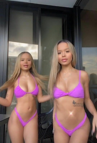 3. Hot Carly & Christy Connell in Violet Bikini