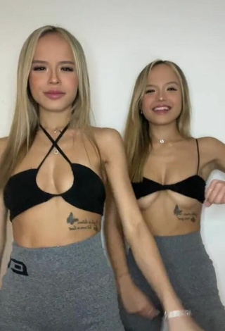 2. Sweetie Carly & Christy Connell in Black Crop Top