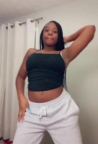 4. Sexy Iyana Archer in Black Crop Top