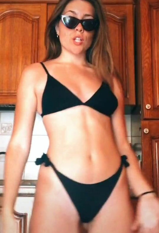 Lovely Vanessa Ticalli in Black Bikini