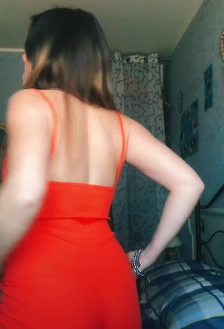 4. Sexy Vanessa Ticalli in Red Overall