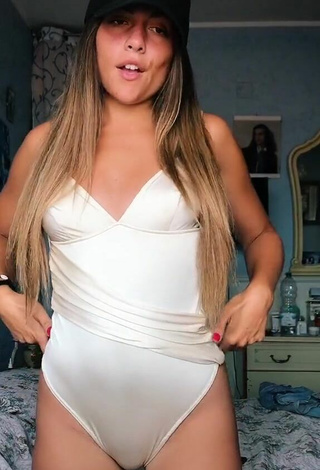 Sexy Vanessa Ticalli in White Bodysuit