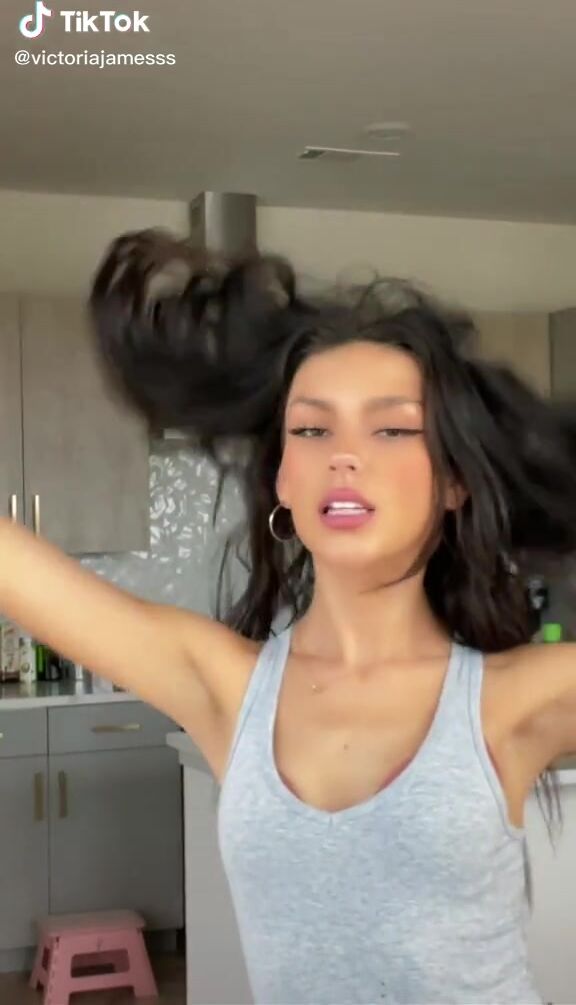 Sexy Victoria James in Grey Top | sexyfilter.com