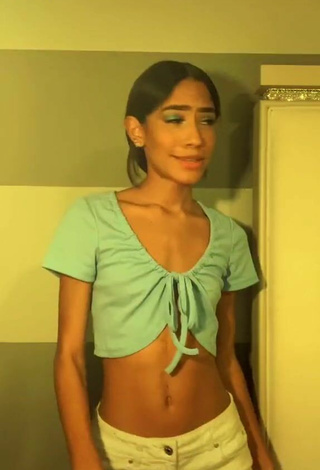 2. Hot Sheilianice González in Blue Crop Top