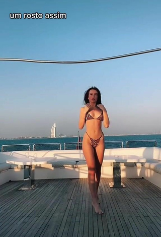 5. Hot Duda Reis in Leopard Bikini on a Boat