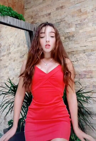 3. Sexy Elaine Haro in Red Dress