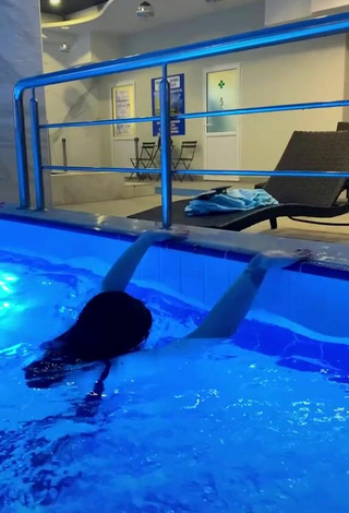 1. Sexy Ayushieva Erzhena in Swimsuit at the Swimming Pool
