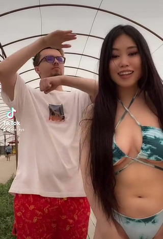 Hot Ayushieva Erzhena in Bikini and Bouncing Boobs