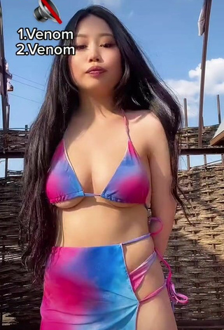 Hot Ayushieva Erzhena Shows Underboob in Bikini