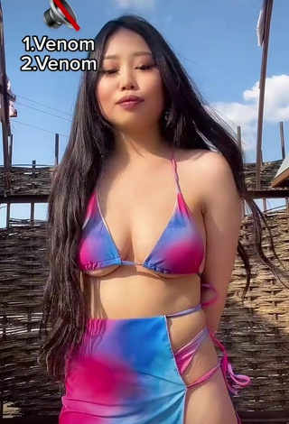 5. Hot Ayushieva Erzhena Shows Underboob in Bikini