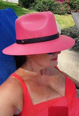 1. Sexy Erika Buenfil in Red Swimsuit