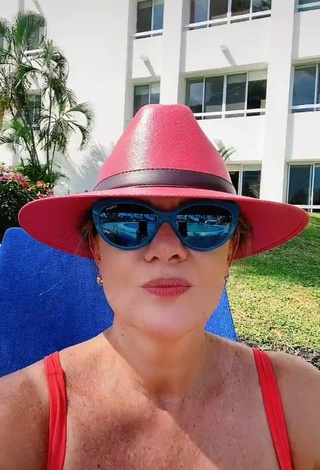 5. Sexy Erika Buenfil in Red Swimsuit