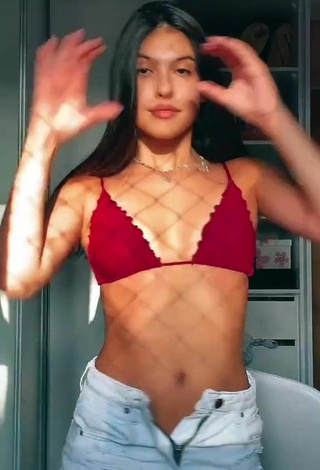 1. Cute Fernanda Concon in Red Bikini Top