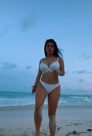 1. Amazing Fernanda Ortega in Hot White Bikini at the Beach