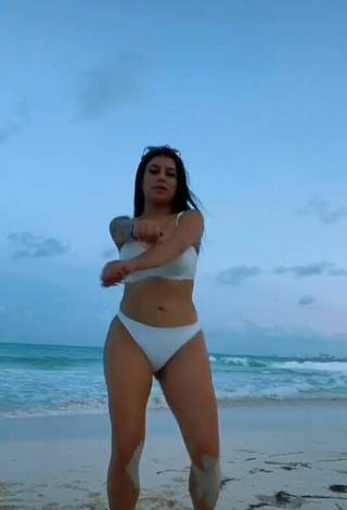 2. Amazing Fernanda Ortega in Hot White Bikini at the Beach