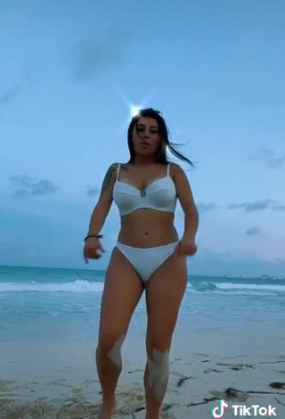 5. Amazing Fernanda Ortega in Hot White Bikini at the Beach