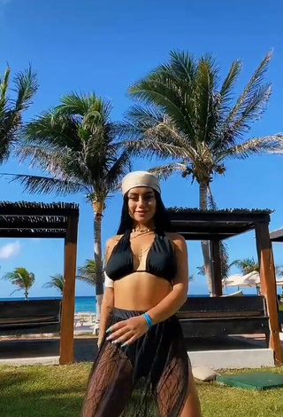 3. Sexy Fernanda Ortega in Black Bikini Top