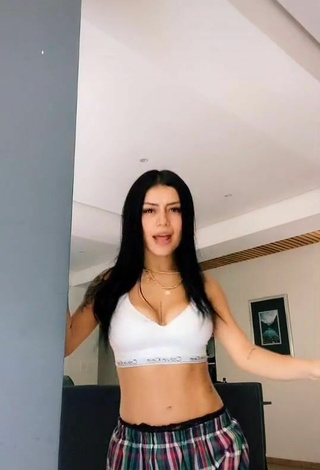 Sexy Fernanda Ortega in White Sport Bra