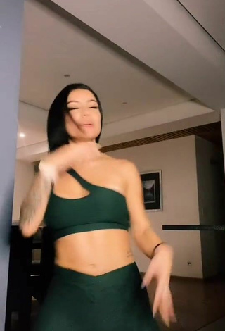 4. Sexy Fernanda Ortega in Green Leggings