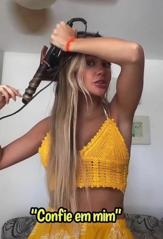 3. Sexy Franciny Ehlke in Yellow Crop Top