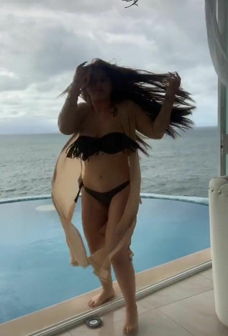 3. Beautiful Aracely Ordaz Campos in Sexy Black Bikini at the Swimming Pool