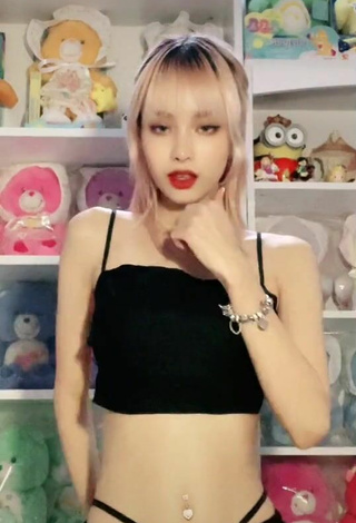 4. Sexy grace_2557 in Black Crop Top