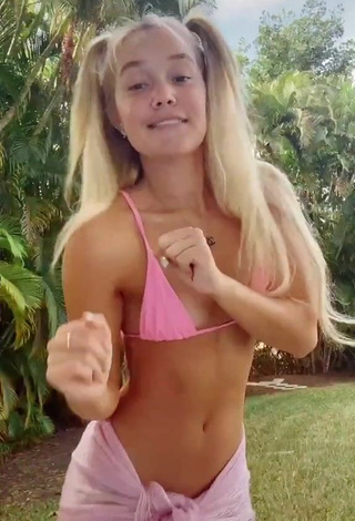 3. Seductive Olivia Ponton in Pink Bikini Top