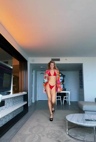 2. Beautiful Olivia Ponton in Sexy Red Bikini