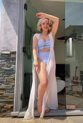 3. Hot Jasmine Chiswell in Checkered Swimsuit