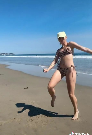 5. Sweetie Jordyn Jones in Leopard Bikini at the Beach