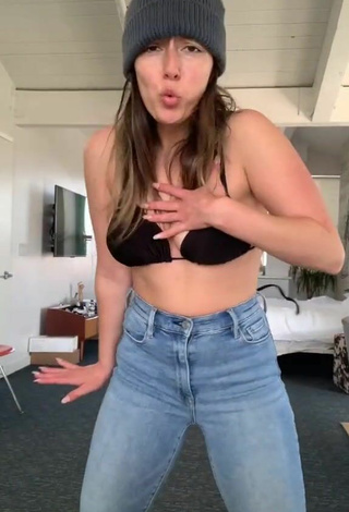 4. Sexy Josette Pimenta in Black Bikini Top and Bouncing Boobs