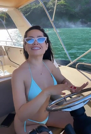 2. Sexy Juliette Freire in White Bikini on a Boat