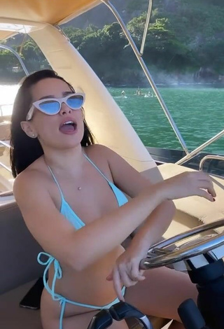 4. Sexy Juliette Freire in White Bikini on a Boat