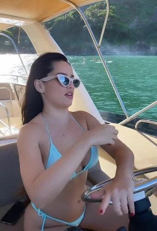 5. Sexy Juliette Freire in White Bikini on a Boat