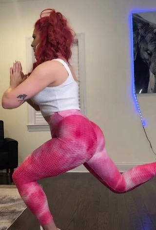 2. Hot Justina Valentine Shows Big Butt while doing Fitness Exercises