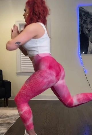 3. Hot Justina Valentine Shows Big Butt while doing Fitness Exercises