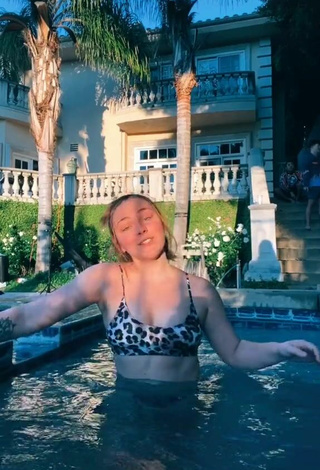 1. Sexy Kouvr Annon in Leopard Bikini Top at the Pool