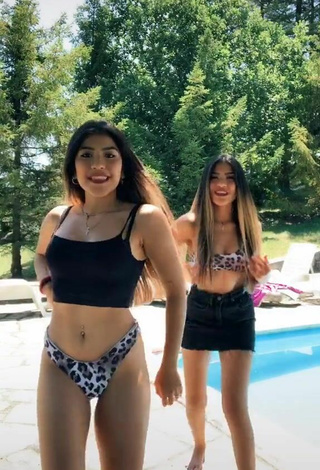 Cute Melissa & Cassandra Tejada in Crop Top at the Pool