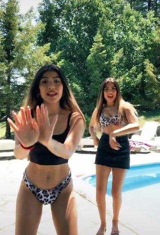 2. Cute Melissa & Cassandra Tejada in Crop Top at the Pool